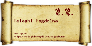 Meleghi Magdolna névjegykártya